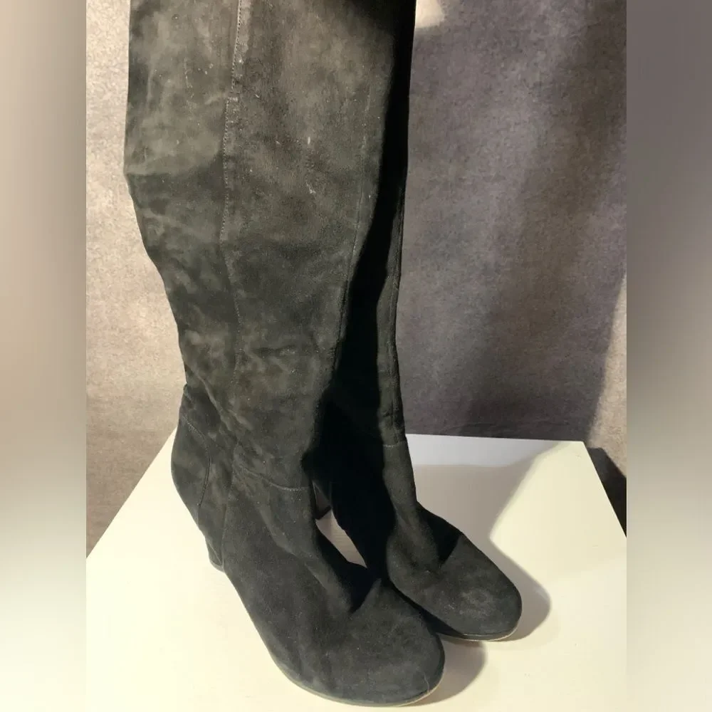 Sam Edelman Women's Leather Suede Boots, Serephina, Black Sz 8 M